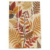 Sac Cadeau Moyen Feuillages et baies d'automne - Tons chauds (Dos)