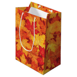 Sac Cadeau Moyen Feuilles d'automne