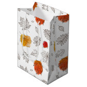 Sac Cadeau Moyen Feuilles d'automne (Devant Angle)
