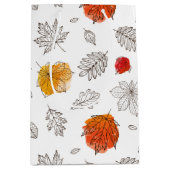 Sac Cadeau Moyen Feuilles d'automne (Devant)
