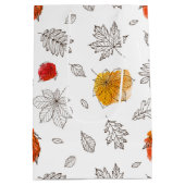 Sac Cadeau Moyen Feuilles d'automne (Dos)