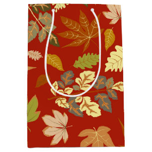 Sac Cadeau Moyen Feuilles d'automne
