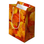 Sac Cadeau Moyen Feuilles d'automne (Dos Angle)