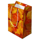 Sac Cadeau Moyen Feuilles d'automne (Devant Angle)