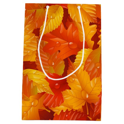 Sac Cadeau Moyen Feuilles d'automne (Dos)