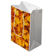 Sac Cadeau Moyen Feuilles d'automne (Devant Angle)