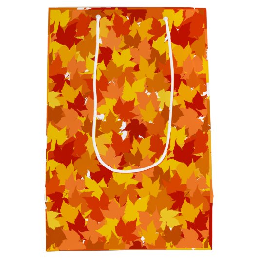 Sac Cadeau Moyen Feuilles d'automne de l'érable (Dos)