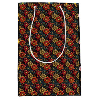 Sac Cadeau Moyen Feuilles de papier-cadeau élégantes