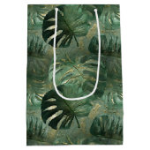 Sac Cadeau Moyen Feuilles verts tropicaux (Dos)