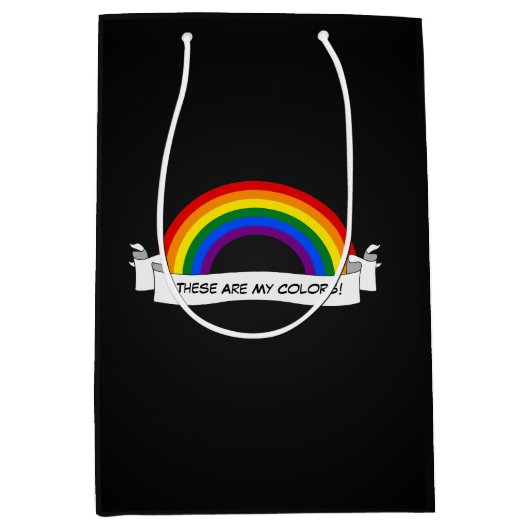Sac Cadeau Moyen Fierté arc-en-ciel LGBT Mousepad (Devant)