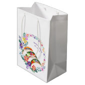 Sac Cadeau Moyen FIESTA Cactus Folklore Fleurs Personnalisé (Dos Angle)