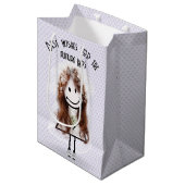 Sac Cadeau Moyen Fille Baguette Mariée en Baskets sur Cœurs (Devant Angle)