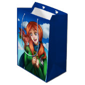 Sac Cadeau Moyen Fille chanceuse (Dos Angle)
