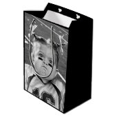 Sac Cadeau Moyen Fille de football (Dos Angle)