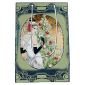 Sac Cadeau Moyen Fille Flamme de Noël avec boisson et arbre (Dos)