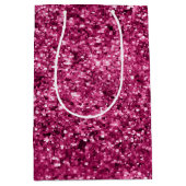 Sac Cadeau Moyen Fille Glam Fuchsia Parties scintillant rose (Devant)