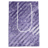 Sac Cadeau Moyen Fille Glam Purple Parties scintillant rayures Anni (Dos)