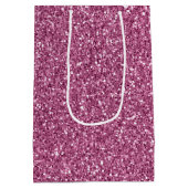 Sac Cadeau Moyen Fille Glitzy Parties scintillant rose (Dos)