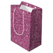 Sac Cadeau Moyen Fille Glitzy Parties scintillant rose (Dos Angle)