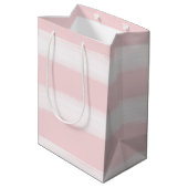 Sac Cadeau Moyen Fille rose rayures Parties scintillant or Eyelashe (Dos Angle)