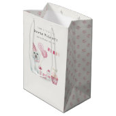 Sac Cadeau Moyen Filles mignonnes Roses Fête Chien Chien Robe N'Imp (Dos Angle)