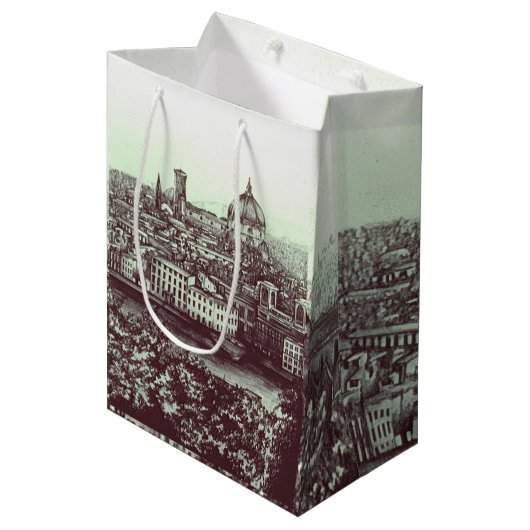 Sac Cadeau Moyen Firenze (Devant Angle)