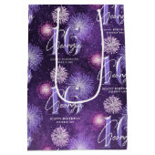 Sac Cadeau Moyen Fireworks Sweet 16 Purple ID984 (Dos)