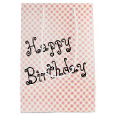 Sac Cadeau Moyen Flamant rose portant des talons rouges hauts (Dos)