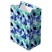 Sac Cadeau Moyen Flammes de neige géométriques - Arrière - plan lég (Devant Angle)