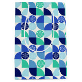 Sac Cadeau Moyen Flammes de neige géométriques - Arrière - plan lég (Devant)