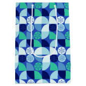 Sac Cadeau Moyen Fléchettes de neige géométriques - Arrière - plan  (Dos)