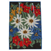 Sac Cadeau Moyen Fleur alpine suisse d'edelweiss (Dos)