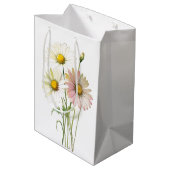 Sac Cadeau Moyen Fleur aquarelle marguerite moderne professionnelle (Dos Angle)