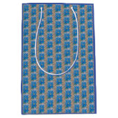 Sac Cadeau Moyen Fleur bleue (Devant)