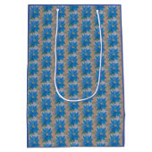 Sac Cadeau Moyen Fleur bleue (Dos)