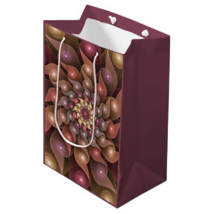 Sac Cadeau Moyen Fleur brillante surréaliste Art Abstrait fractal m