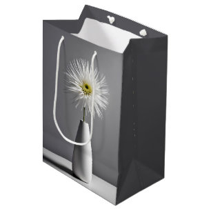 Sac Cadeau Moyen Fleur D'Anniversaire Simple Dans Vase