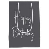 Sac Cadeau Moyen Fleur D'Anniversaire Simple Dans Vase (Dos)