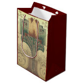 Sac Cadeau Moyen Fleur d'artisanat victorien (Devant Angle)