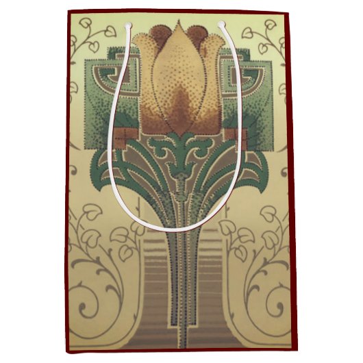 Sac Cadeau Moyen Fleur d'artisanat victorien (Devant)