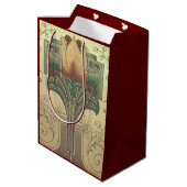 Sac Cadeau Moyen Fleur d'artisanat victorien (Dos Angle)