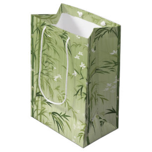 Sac Cadeau Moyen Fleur de bambou sereine asiatique  (6)