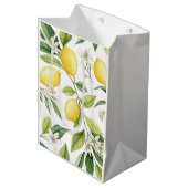 Sac Cadeau Moyen Fleur de citron (Devant Angle)