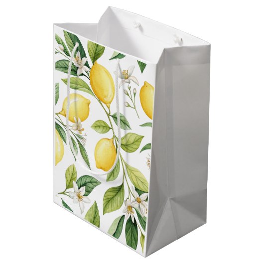Sac Cadeau Moyen Fleur de citron (Dos Angle)
