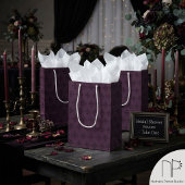 Sac Cadeau Moyen Fleur de Lis Violet Foncé