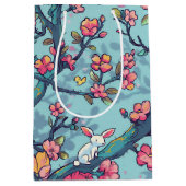Sac Cadeau Moyen Fleur de Pâques (Devant)