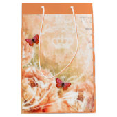 Sac Cadeau Moyen Fleur de pêche douce (Devant)