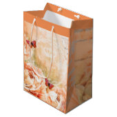 Sac Cadeau Moyen Fleur de pêche douce (Devant Angle)