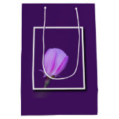 Sac Cadeau Moyen Fleur de printemps rose et violet (Dos)