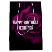 Sac Cadeau Moyen Fleur gothique violet-rouge rose (Devant)